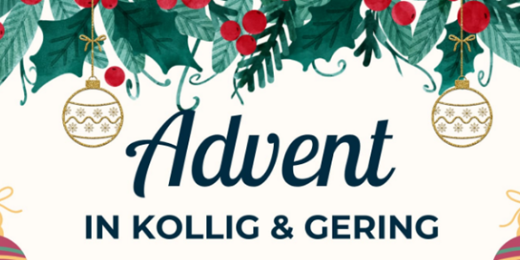 Man sieht den Kopf des Plakates für die Adventszeit