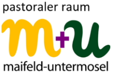 Man sieht das grün gelbe Logo m+u des Pastoralen Raums