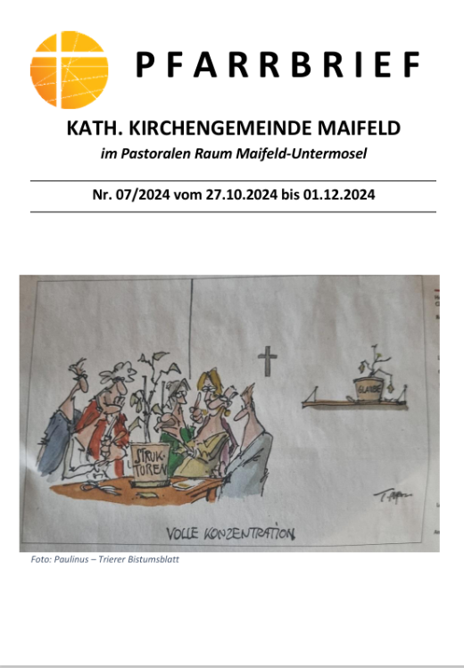 Karikatur mit Menschen, die um einen Tisch versammelt über Strukturen nachsinnen