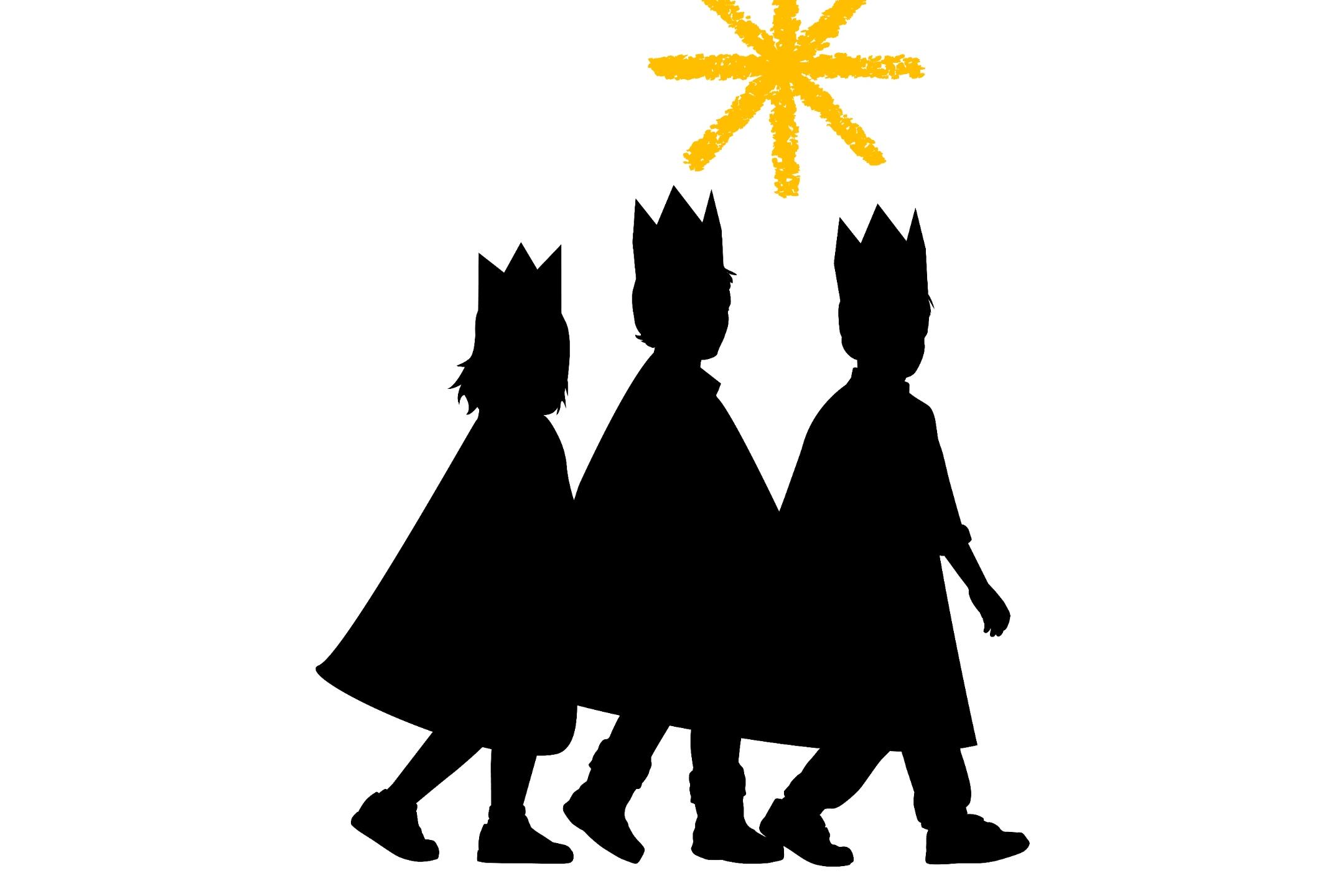 Man sieht das Sternsinger Logo als schwarzen Schattenriss